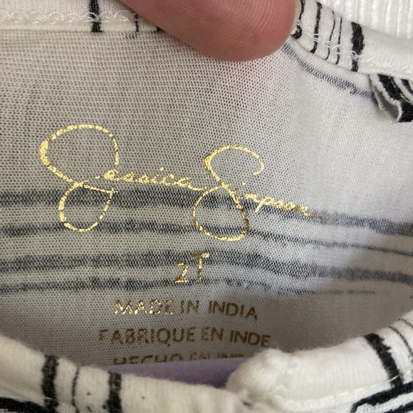 NWOT Jessica Simpson Black And White Jumpsuit Size 2T - Picture 5 of 5